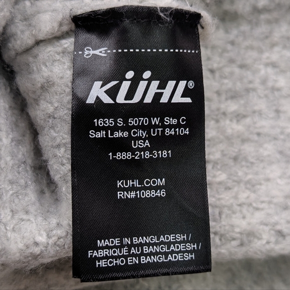 Kuhl Sweater Cowl Neck Chunky Knit Curved Hem Sienna Heathered Ash Gray Medium - Picture 9 of 15